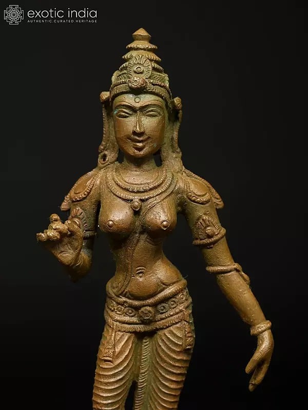 Exotic India 6" Small Rishaba Devar Set | Madhuchista Vidhana (Lost-Wax) | Panchaloha Bronze From Swamimalai 
