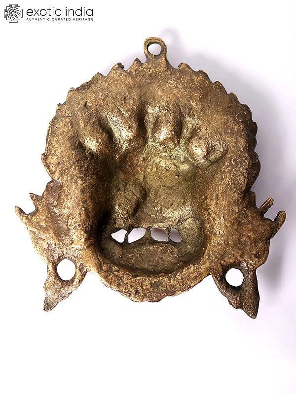 Exotic India 6" Tibetan Buddhist Deity Mahakala | Wall Hanging Mask 