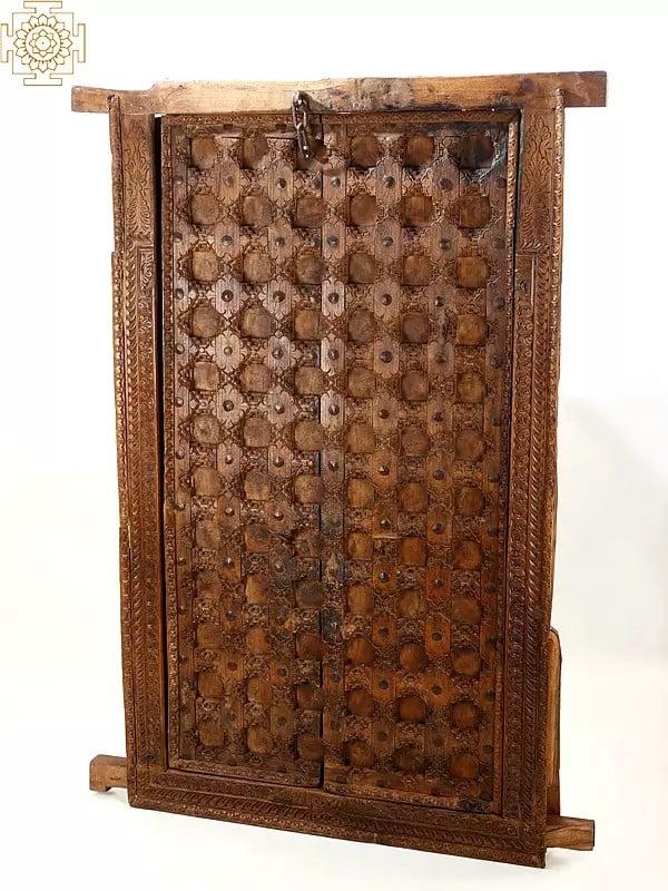 Exotic India 61" Vintage Wooden Traditional Door | Handmade 