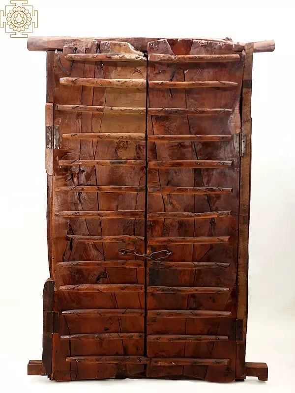 Exotic India 61" Vintage Wooden Traditional Door | Handmade 