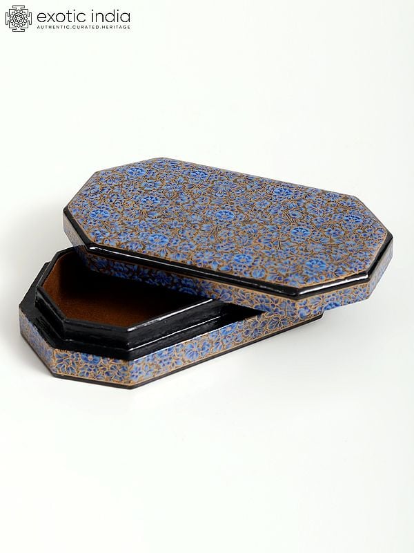 exotic india 7" Designer Hand-Painted Papier Mache Box | From Kashmir 