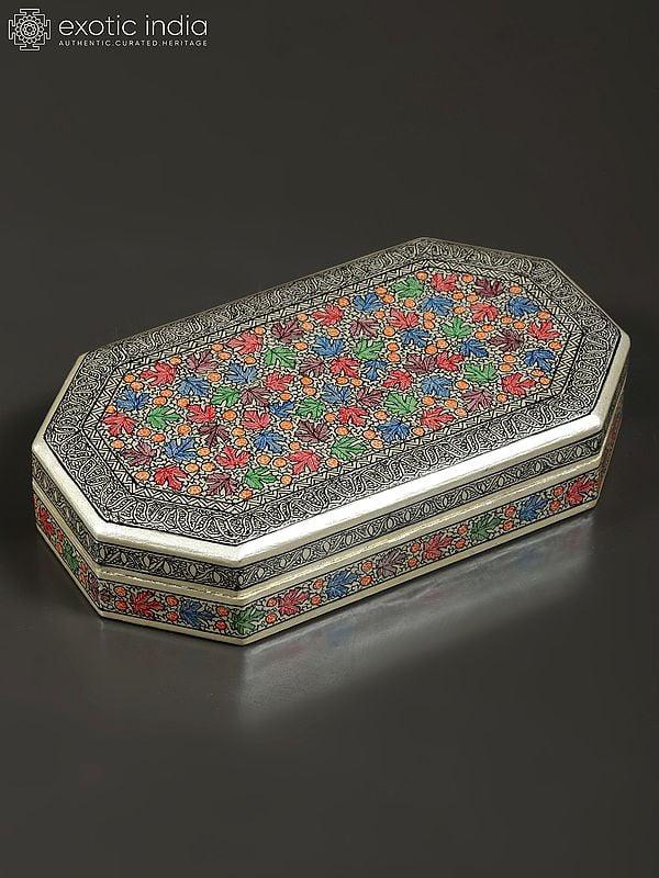 exotic india 7" Designer Hand-Painted Wood Box | From Kashmir 
