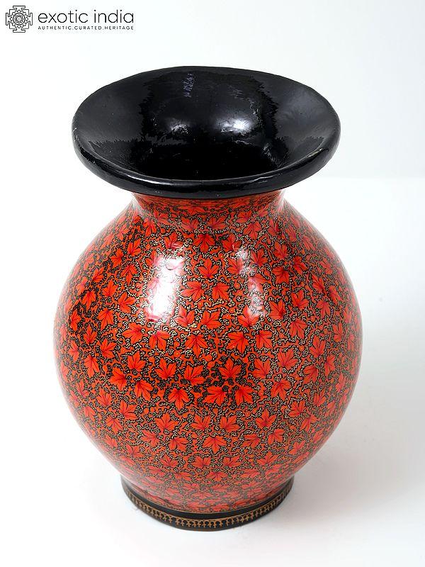 exotic india 7" Hand-Painted Superfine Papier Mache Vase 
