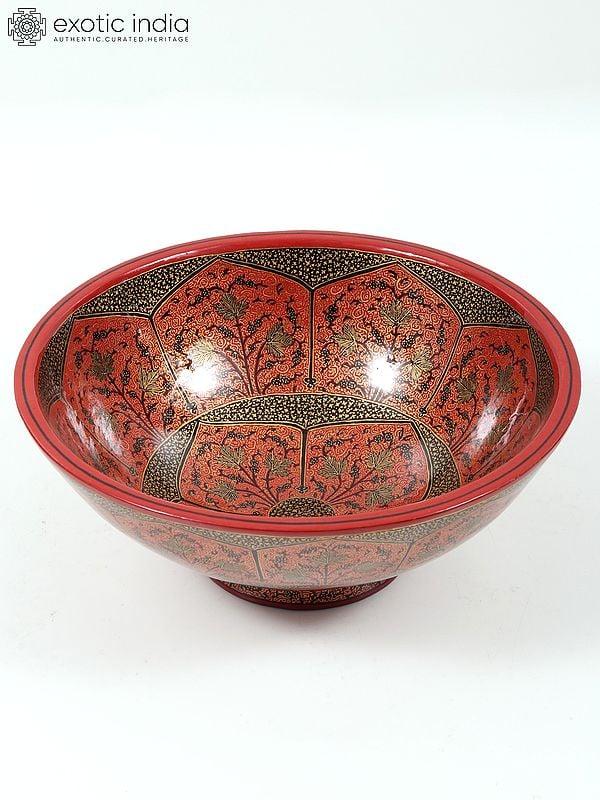 exotic india 7" Superfine Hand Painted Papier Mache Bowl from Kashmir 