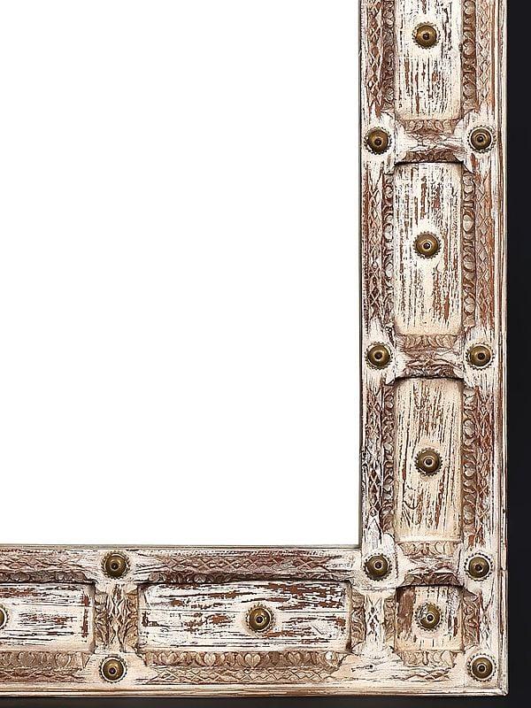 Exotic India 72" Huge Vintage Look Rectangular Shaped Mirror | Wall Hanging 