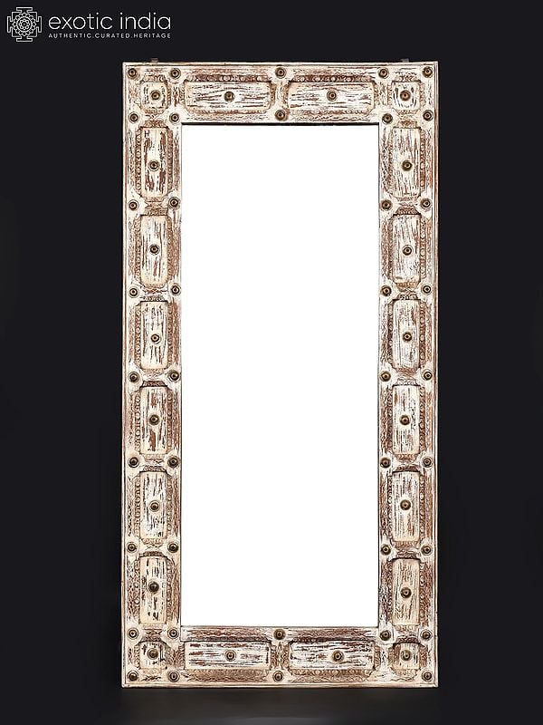 exotic india 72" Huge Vintage Look Rectangular Shaped Mirror | Wall Hanging 