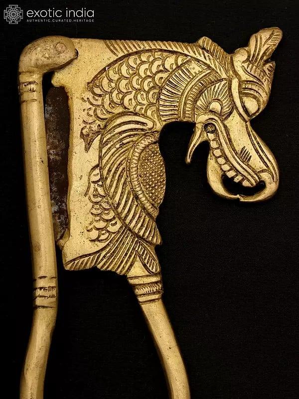 Exotic India 8" Dragon Design Nut Cracker/Supari Cutter/Sarota