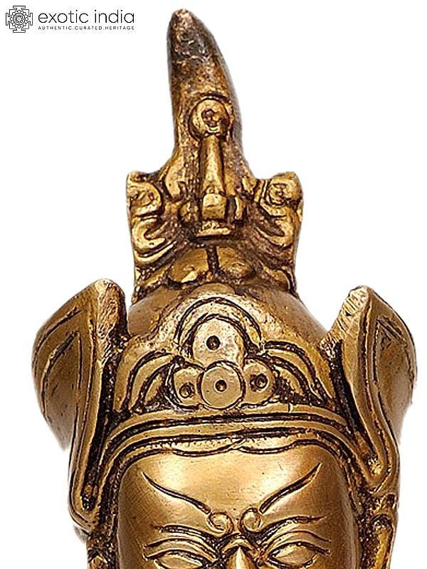Exotic India 8" Guru Padmasambhava Brass Sculpture | Handmade Buddhist Deity Idol | Made In India 
