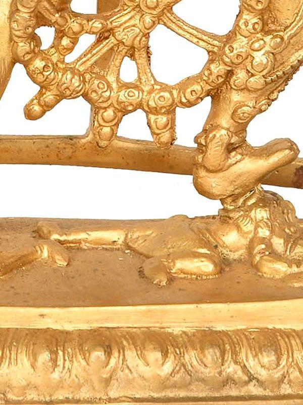 Exotic India 8" Vajrayogini Brass Statue | Handmade Tibetan Buddhist Deity Idol | Made In India 