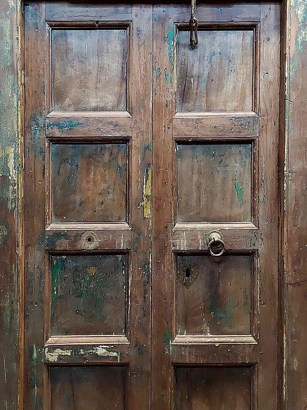 Exotic India 82" Large Elephant Design Indian Door For Home 