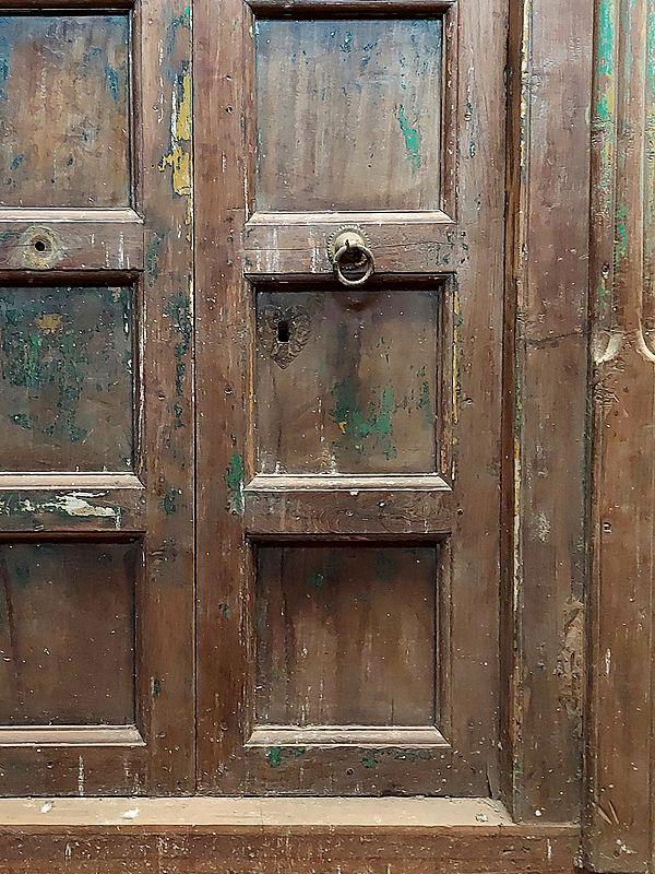 Exotic India 82" Large Elephant Design Indian Door For Home 