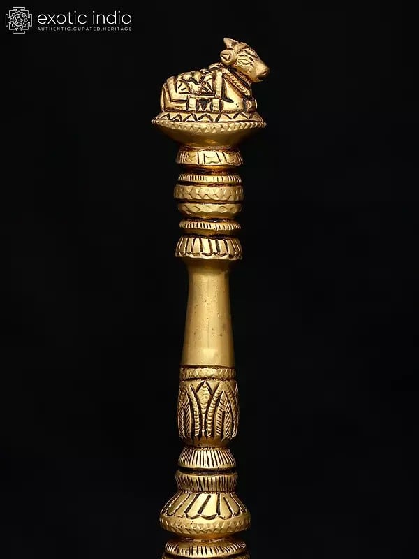Exotic India 9" Nandi Bell In Brass | Handmade | Made In India 