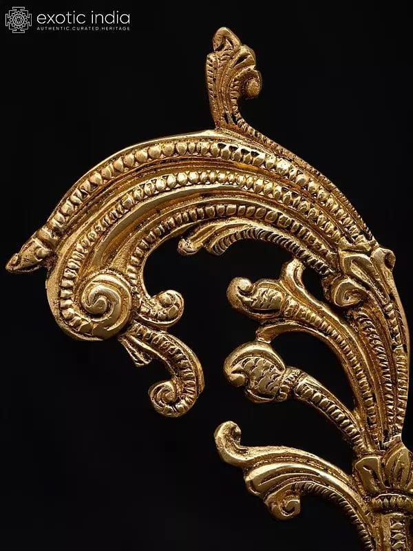 Exotic India 9" Peacock Lamp In Brass | Handmade | Made In India 