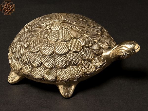 exotic india 9" Protective Spherical Shell Brass Tortoise 