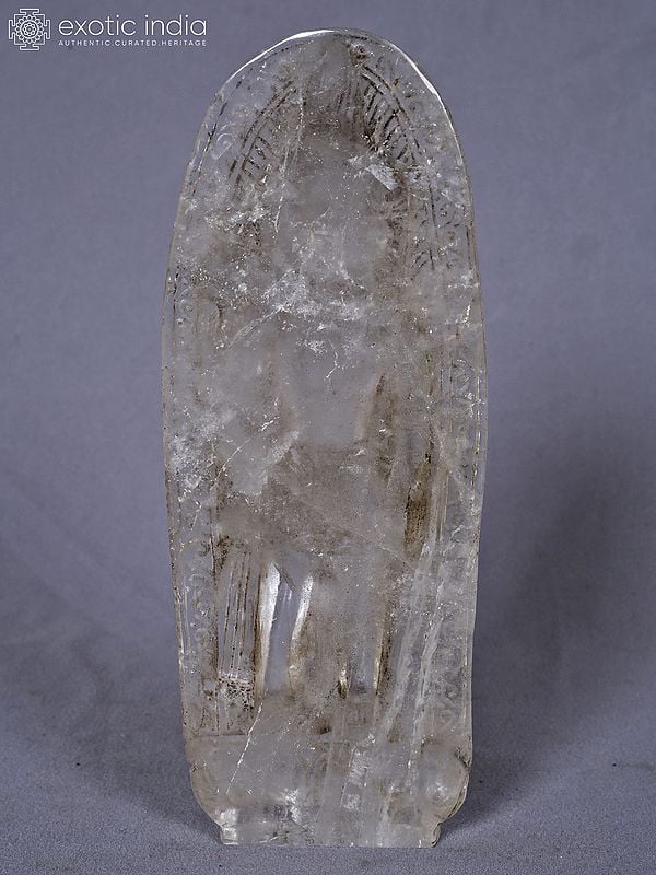 Exotic India 9" Standing Crystal Lord Lokeshvara Statue From Nepal 