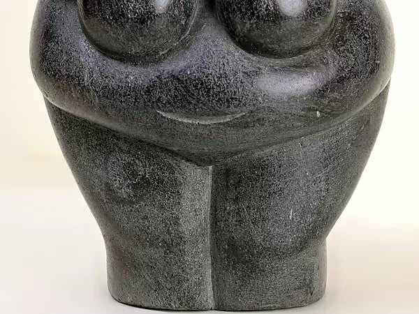 Exotic India 9" The Venus Of Willendorf | Granite Stone Statue 