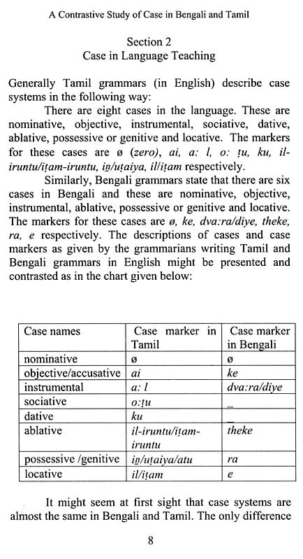 Exotic India A Contrastive Study Of Case In Bengali And Tamil 