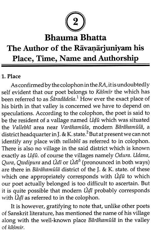 Exotic India A Critical Study Of The Ravanarjuniyam: With Special Reference To Its Grammatical Usage 