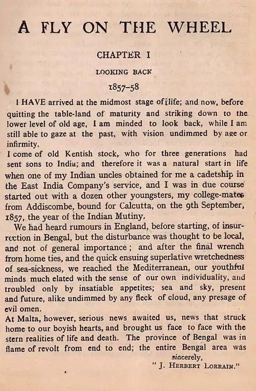 Exotic India A Fly On The Wheel Or How I Helped To Govern India (An Old And Rare Book) 