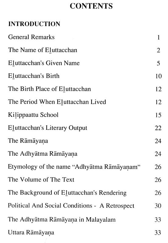 Exotic India A Linguistic Description Of Eluttacchan's Adhyatma Ramayanam 