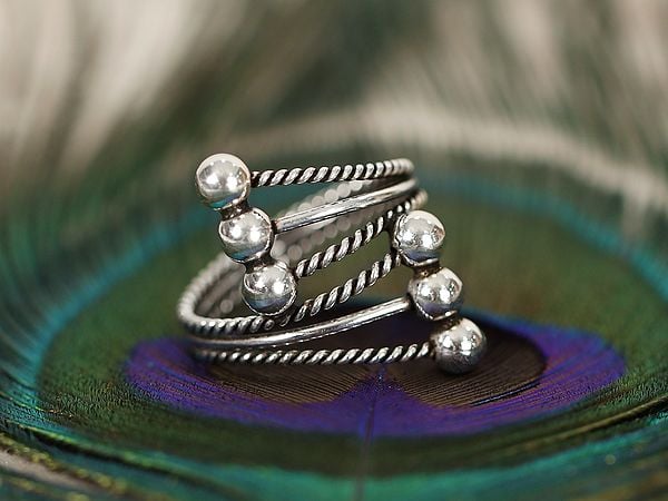 exotic india Adjustable Beads Ring | Sterling Silver Rings 