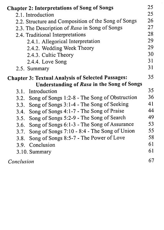 Exotic India Aesthetic Perception Of Song Of Songs (Reflections Of Rasa Theory) 