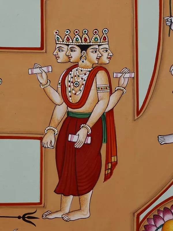 Exotic India All The Gods In Om (Aum) | Watercolor Painting 