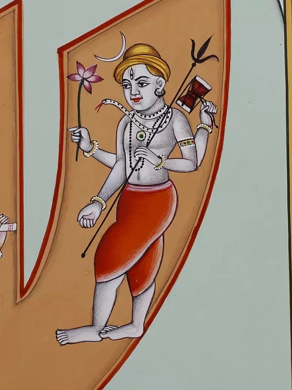 Exotic India All The Gods In Om (Aum) | Watercolor Painting 