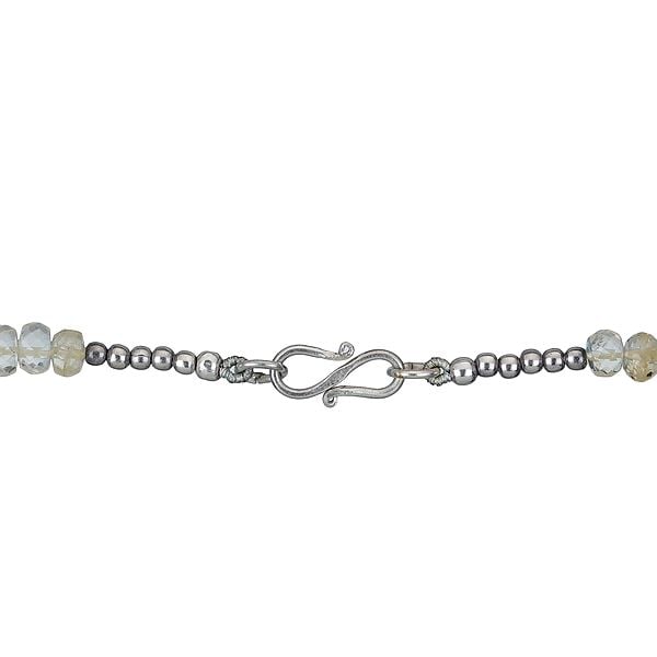 Exotic India Alternate Citrine And Sterling Silver Stone Necklace