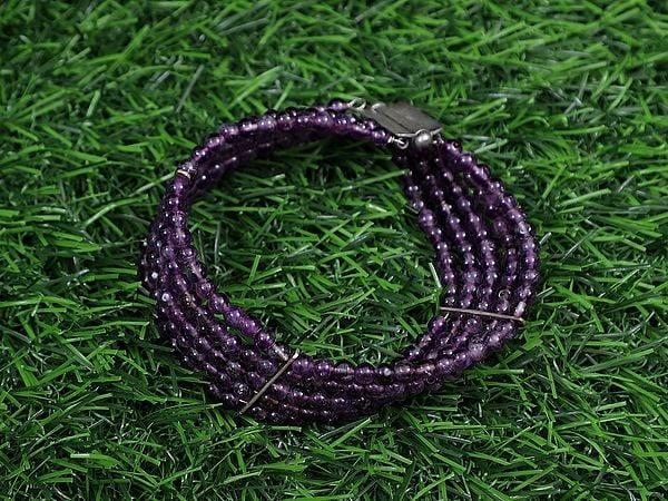 exotic india Amethyst Beaded Bracelet | Sterling Silver Bracelets 