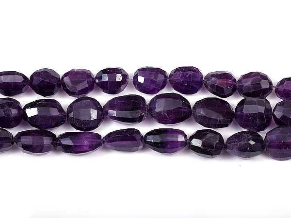 exotic india Amethyst Faceted Nuggets (Price of 1 String) 