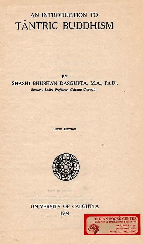 Exotic India An Introduction To Tantric Buddhism (An Old And Rare Book) 