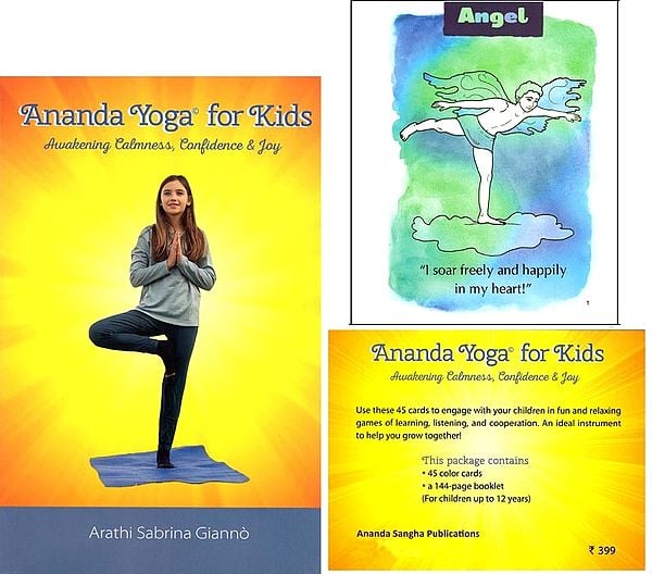 exotic india Ananda Yoga for Kids- Awakening Calmness Confidence & Joy (This Package Contains 45 Color Cards for Children Up to 12 Years) 