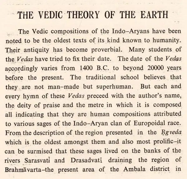Exotic India Ancient Indian Theories Of The Earth (An Old And Rare Book) 