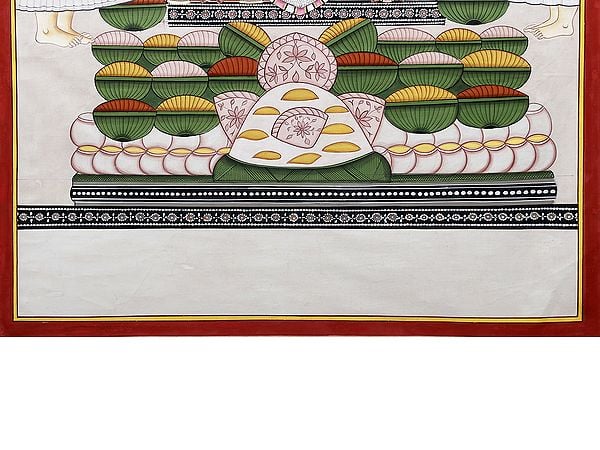 Exotic India Annakuta- Govardhan Puja Srinath Ji Pichwai Art 