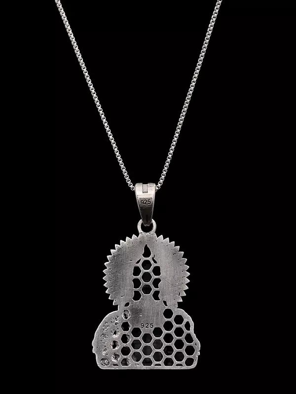 Exotic India Antique Finish Blessing Lord Hanuman Pendant 