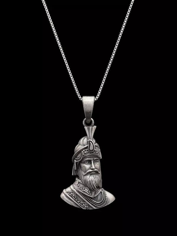 Exotic India Antique Finish Chhatrapati Shivaji Maharaj Pendant 