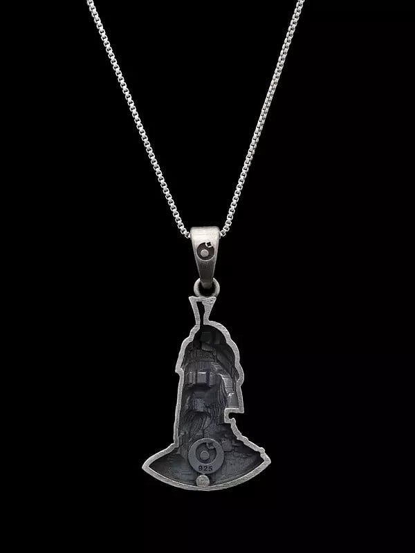 Exotic India Antique Finish Chhatrapati Shivaji Maharaj Pendant 