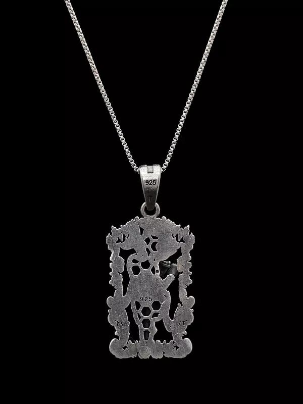 Exotic India Antique Finish Fluting Ganesha Pendant 