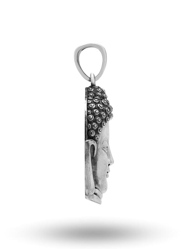 Exotic India Antique Finish Gautam Buddha Face Pendant 