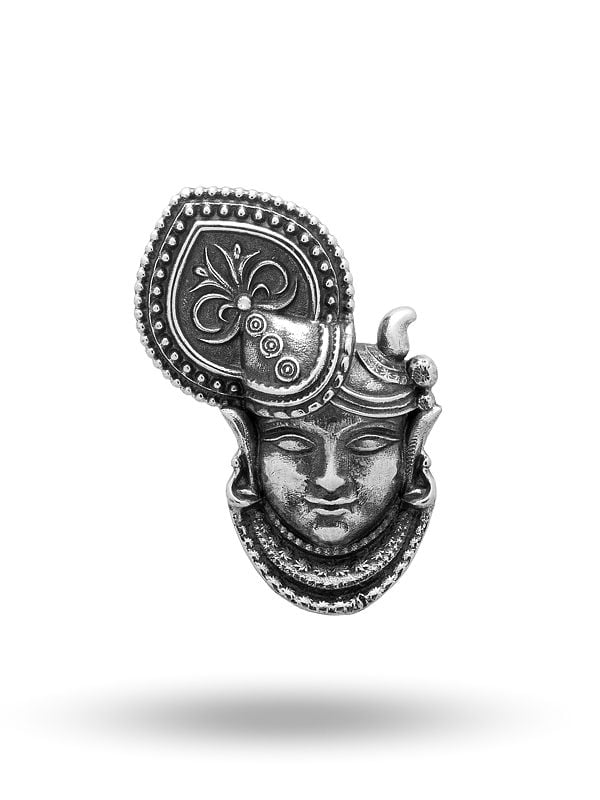 exotic india Antique Finish Shrinathji Face Pendant
