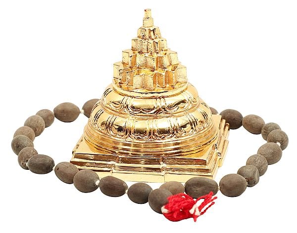 Exotic India Auspicious Shri Yantra With Beads Japa Mala
