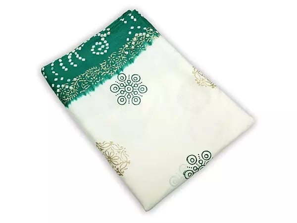 Exotic India Bandhani Tie-Dyed Salwar Kameez Fabric From Gujarat 
