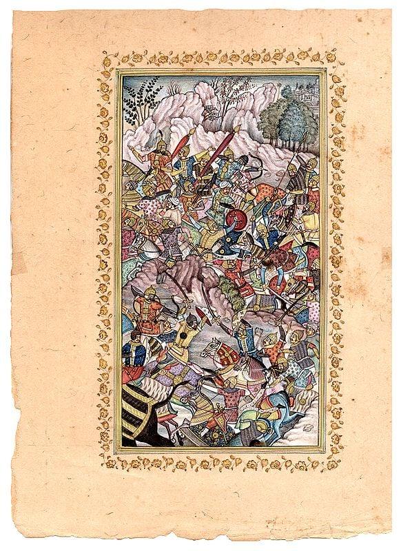 exotic india Battle between the Armies of Humayun and Hamid Khan 