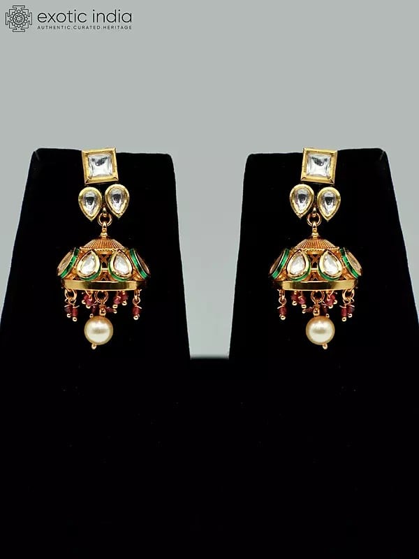 Exotic India Beautiful Bandhai Choker Set With Mangtika And Earrings 
