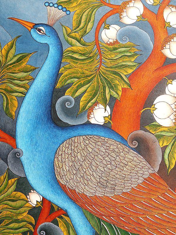 Exotic India Beautiful Peacock Painting | Acrylic On Canvas 