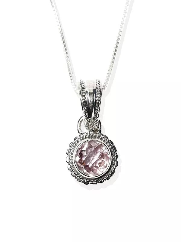 Exotic India Beautiful Small Pink Tourmaline Pendant 
