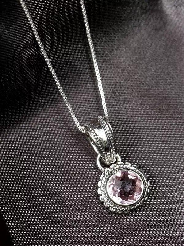 exotic india Beautiful Small Pink Tourmaline Pendant