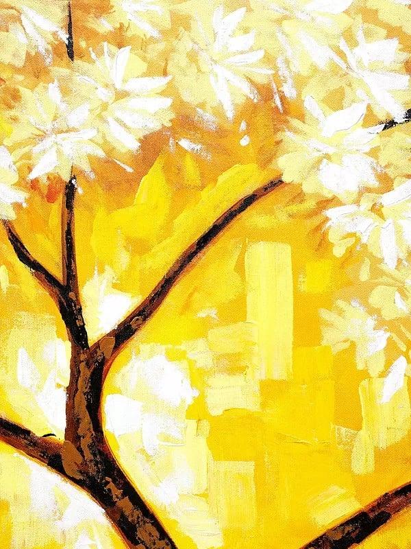 Exotic India Beautiful Tree Wall Art | Set Of Five Paintings | With Frame 