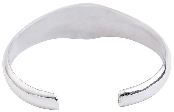 Exotic India Beautifully Engraved Floral Design Cuff Bracelet From Nepal (Adjustable Size)